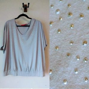 🙈Elle Top with Metallic Decoration
